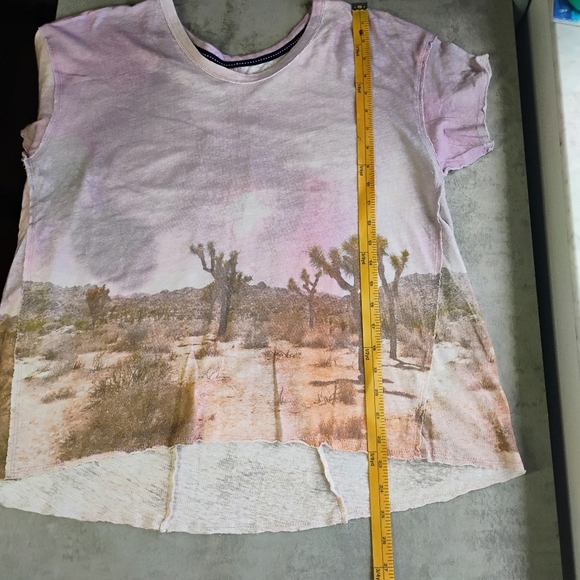 Pilcro Anthropologie Linen Swing Tee Lilac Desert Womens Small Oversized Boho - Picture 9 of 12